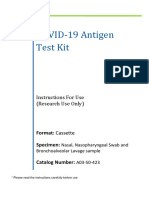 COVID-19 Antigen Test Kit: Instructions For Use (Research Use Only)