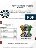 University Institute of Legal Studies: B.B.A.LL.B. 5 SEMESTER/Bcom - LLB. 5 /3 Sem Constitutional Law 1 Llt-211/323