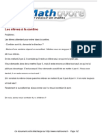 Probleme Les Eleves A La Cantine Maths 154 PDF