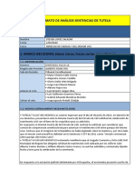 Analisis de Sentencia SU 214 DEL 2016