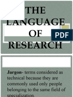 Lesson 8 The Language of Research