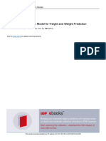 A Regression Equation Model For Height and Weight