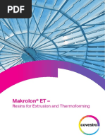 Makrolon ET - Resins For Extrusion and Thermoforming