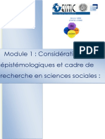 MOD.1 Recherche Et Considerations Epistemologiques