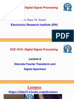 ECE 4316: Digital Signal Processing: Dr. Hany M. Zamel