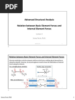 Advanced Structural Analysis Relation Between Basic Element Forces and Internal Element Forces