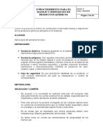 P-Procedimiento Manejo de Quimicos