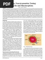 Urinary Neurotransmitter Testing: Myths and Misconceptions: © 2007 Neuroscience, Inc