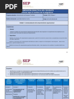 Planeación Didáctica - Unidad 1-. Comportamiento Organizacional PDF