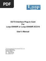 E3/T3 Interface Plug-In Card For Loop-O9400R or Loop-O9400R-XCU16