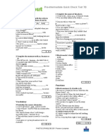 Pre-Intermediate Quick Check Test 7B: Grammar