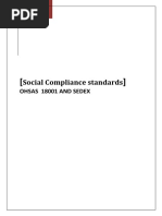 Social Compliance Standards: Ohsas 18001 and Sedex