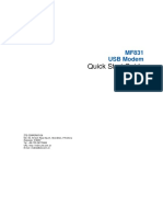 Quick Start Guide: MF831 USB Modem