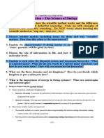 Chapter 1: Introduction - The Science of Biology: Biol 1020 - Chapter 1 Lecture Notes