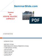 Stone Mastic Asphalt: Seminar On