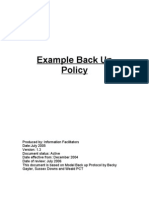 Example Back Up Policy