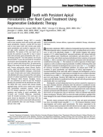 Management of Teeth With Persistent Apical Periodontitis After Root Canal Treatment Using Regenerative Endodontic Therapy