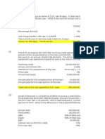 Working Cap - MGMT Questions Solution