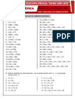 Practicamos Operaciones Con Numeros Enteros