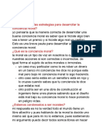 ¿Cuáles Serían Las Estrategias para Desarrollar La Conciencia Moral