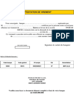 Attestation de Virement: Signature & Cachet Du Banquier