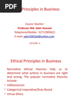 Ethical Principles in Business: Course Teacher