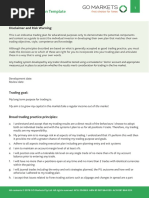 Example Trading Plan Template PDF