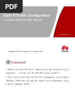 Optix RTN 600 Configuration: - Using The T2000 and T2000 Web LCT