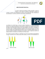 Descripción Del Amplificador Push-Pull y El de Simetría Complementaria en El Contexto de Los Amplificadores de Potencia