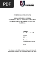 CUESTIONARIO Introducción A La Elaboración Del Presupuesto de Capital - COILA PANCCA MARIBEL