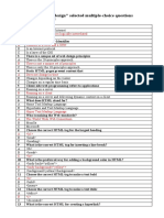 "Web Applications Design" Selected Multiple-Choice Questions