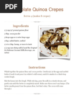 Chocolate Quinoa Crepes: Ingredients