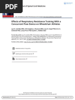 Effects of Respiratory Resistance Training With A Concurrent Flow Device On Wheelchair Athletes