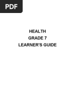 Health Grade 7 Learner'S Guide