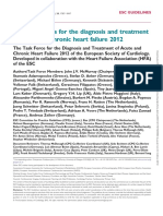 ESC Guidelines For The Diagnosis and Treatment of Acute and Chronic Heart Failure 2012