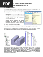 TD1 - Première Utilisation de CATIA V5: A-Premiers Éléments Sur L'organisation de CATIA V5 1 - Principaux Ateliers