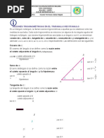 TALLER DE TRIGONOMETRÍA, RAZONES TRIGONOMETRICAS - PDF para 10-1,10-2,10-3