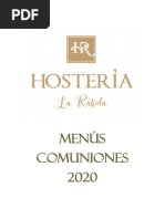 Menus Comuniones 2020 Hostería La Rábida PDF