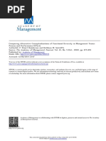 Bunderson y Sutcliffe - 2002 - Comparing Alternative Conceptualizations of Functi