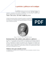 Conflicto Entre Patricios y Plebeyos en La Antigua Roma