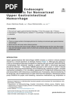 Emerging Endoscopic Treatments For Nonvariceal Upper Gastrointestinal Hemorrhage