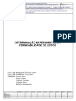 Determinação Experimental Da Permeabilidade de Leitos