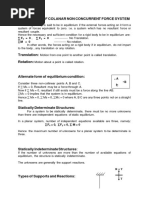 Equilibrium of Colanar Non Concurrent Force System: 0, 0 - No Translation