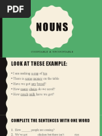 Nouns - Countable Uncountable