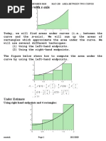 MAT130.5 (MTM) Handout #8 - Area Between Two Curves, Spring 2020