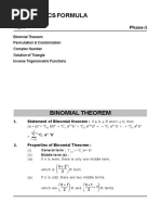 Mathematics Formula: Topic Phase-3