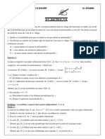 Roupe de Repetition Le Genie Se Developpe Tel: Tel: 671346005 Classe: Terminale D Matiere: Mathematique Sujet Type N°1