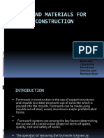 Forms and Materials For Speedy Construction: Submitted by Mohd Kaif Vijay Kishor Kamal Kant Jitendra Saini Mudassir Khan