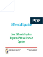 Differential Equations - Exponential Shift and Inverse D Operators - 2 PDF