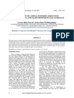 The Effect of Capital Intensity, Executive Characteristics, and Sales Growth On Tax Avoidance